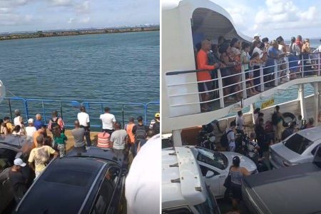 Defeito em prancha paralisa desembarque de veículos no ferry-boat em Itaparica