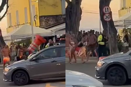  Briga entre agente da Transalvador e banhista causa tumulto na orla da Barra