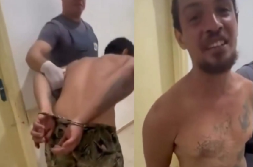  Preso faz agentes rirem ao elogiar abordagem da PM paulista e criticar polícia baiana