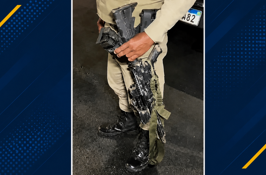  Polícia aprende fuzil durante ação em Cajazeiras