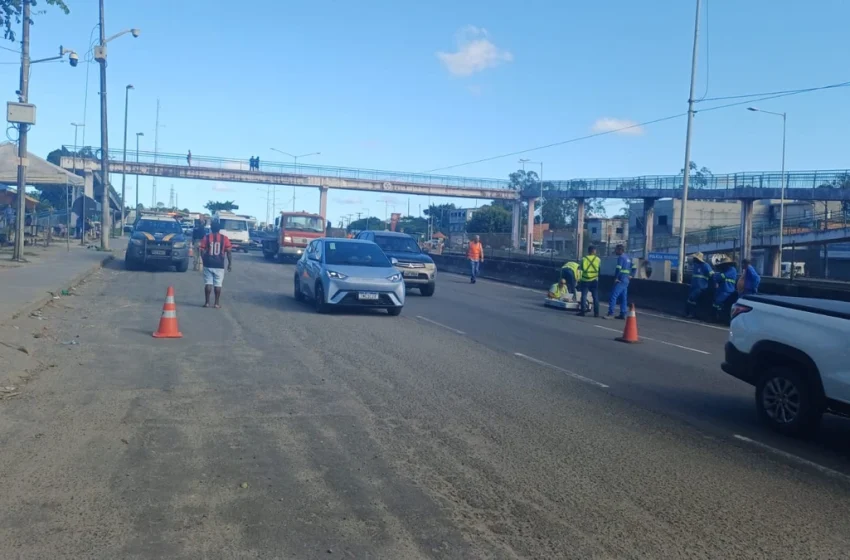  Trecho da BR-324 é totalmente liberado após reparo em cratera