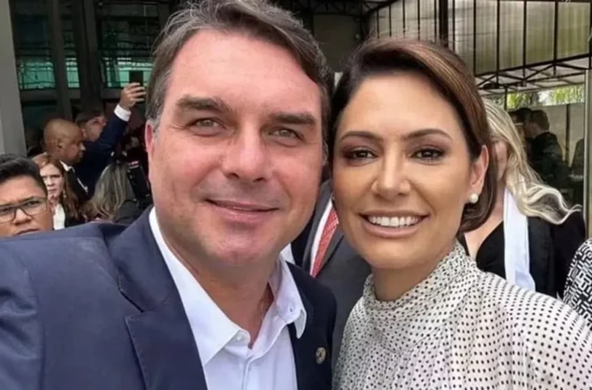  Flávio e Michelle Bolsonaro preparam 1º ato público após trégua