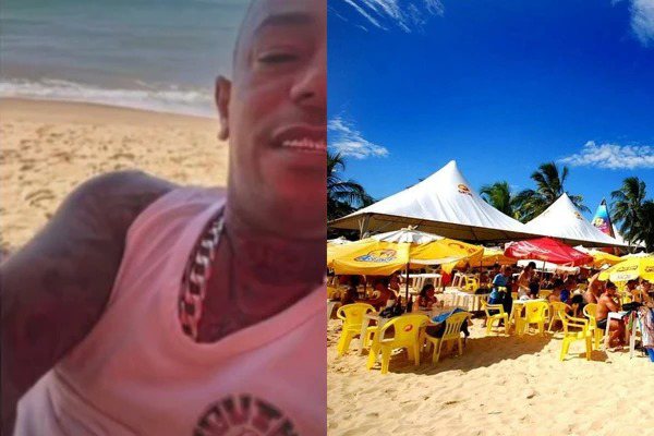  Homem é metralhado em plena luz do dia em praia turística da Bahia
